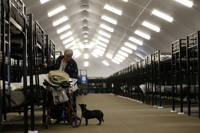 Homeless woman in San Diego