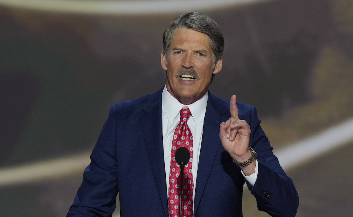 Wisconsin U.S. candidate Eric Hovde speaks at the RNC in Milwaukee, 7-16-2024