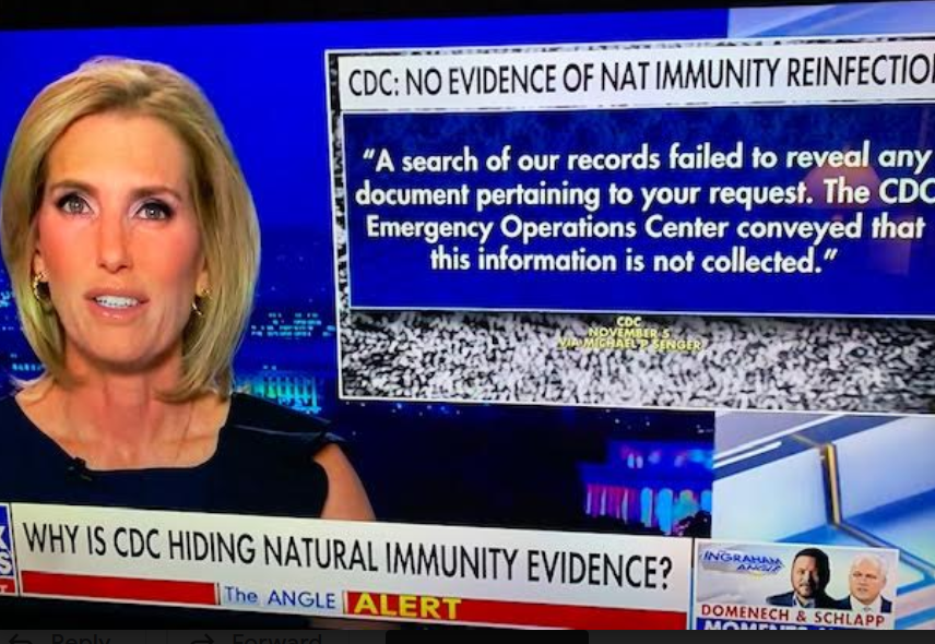 Ingraham Angle: CDC headline banner