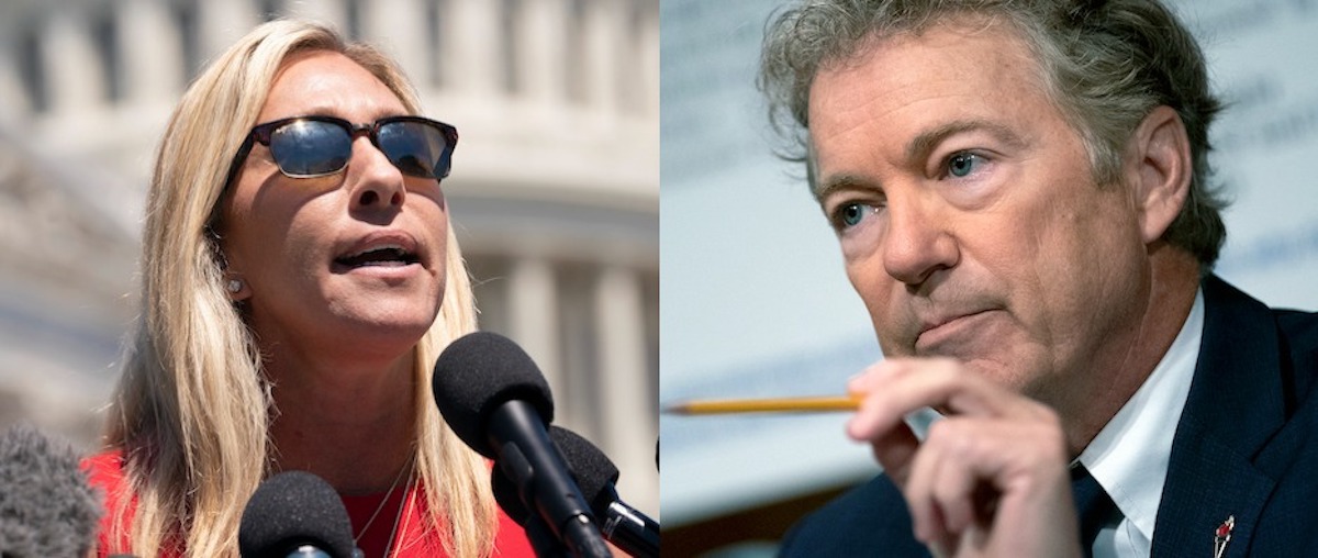 Klobuchar speaking in Waterloo