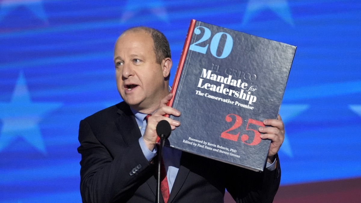 Colorado Gov. Jared Polis at the DNC in Chicago, 8-21-2024