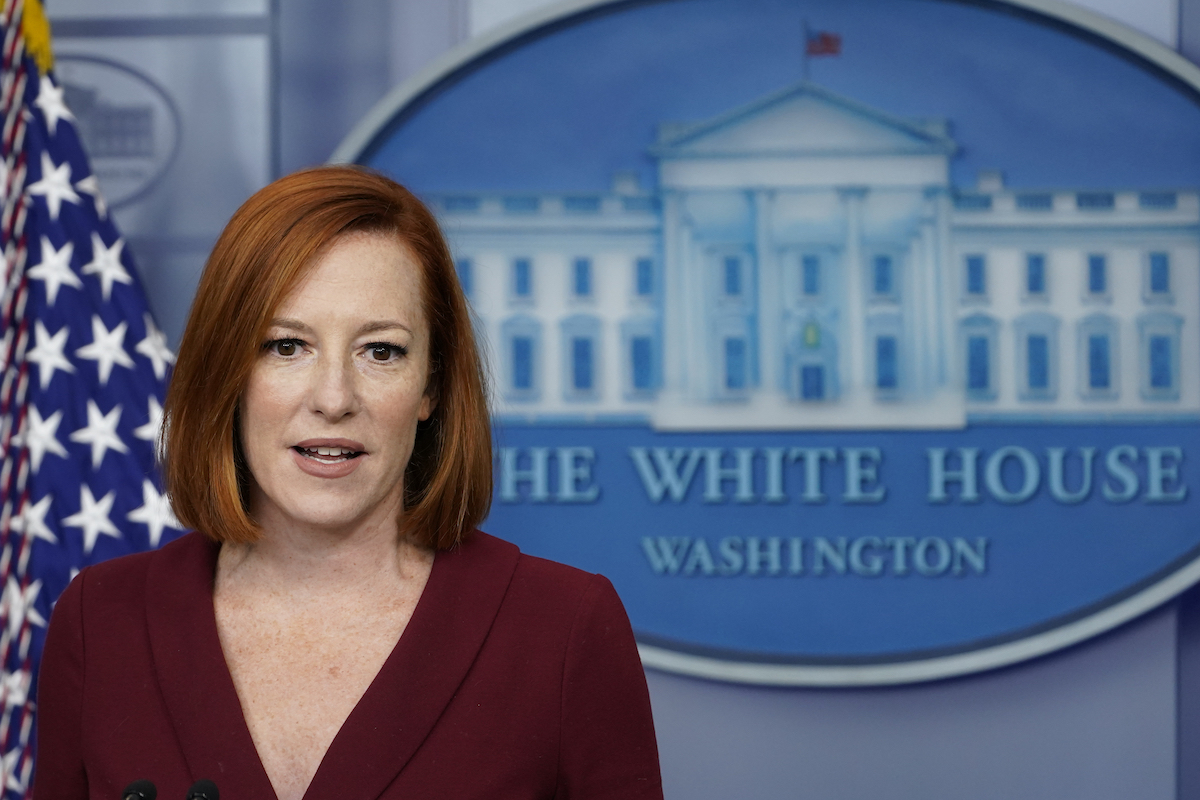 Jen Psaki in WH briefing room Nov 15 21