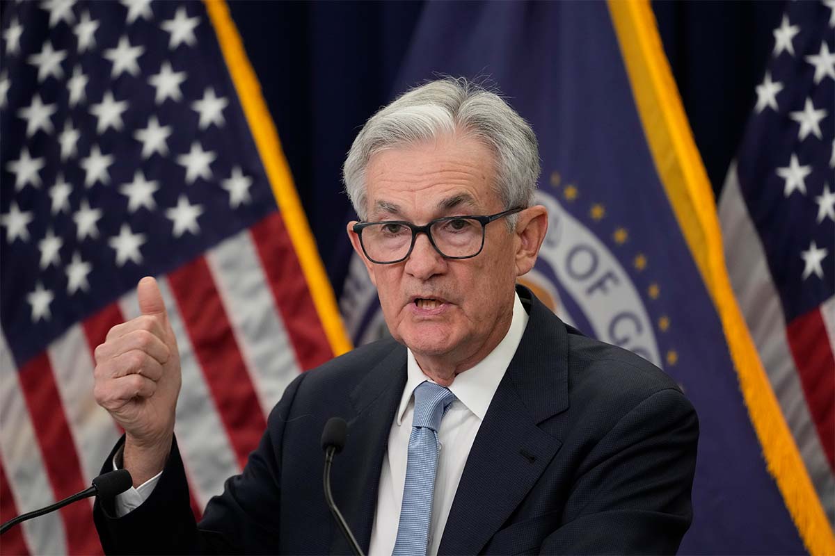 Jerome Powell at the Fed's headquarters 3-22-2023