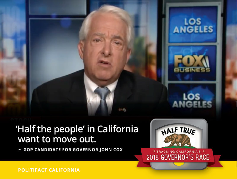 John Cox leaving CA graphic 2