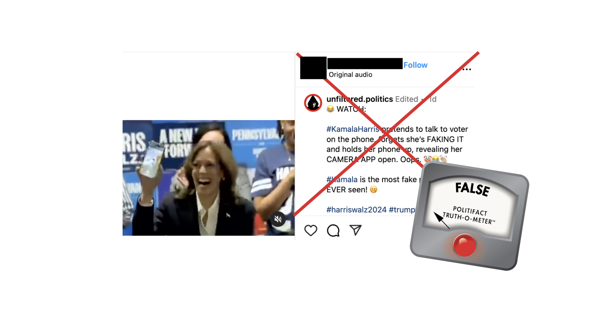 False claim Harris staged call, 11/05/24