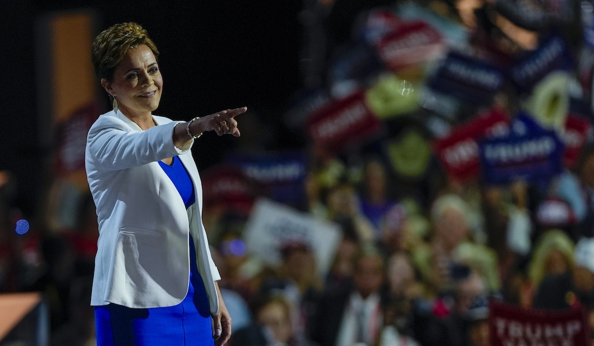 Arizona U.S. Senate candidate Kari Lake at the RNC in Milwaukee, 7-16-2024