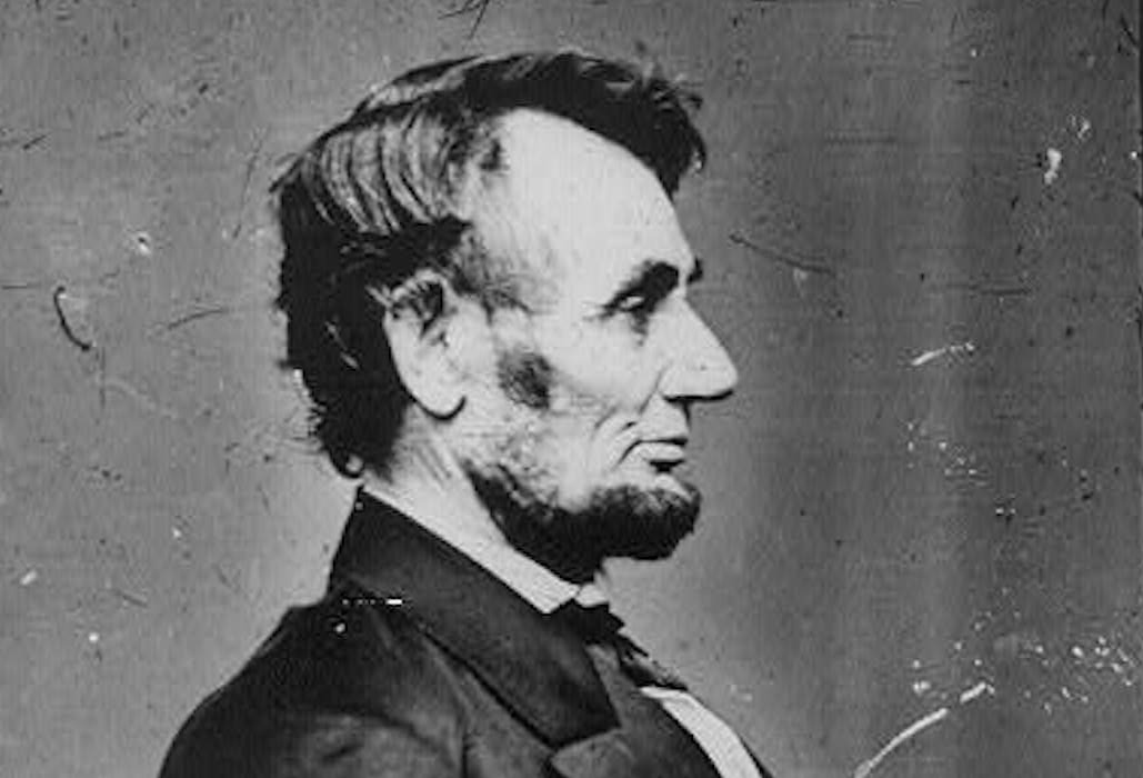 Cropped 1864 photo of Lincoln