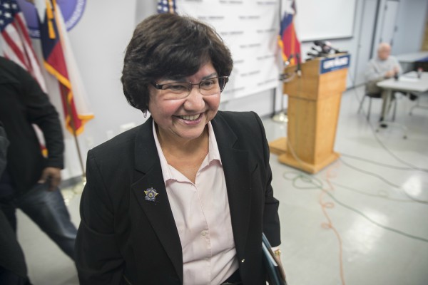 Lupe Valdez the day she announced for governor 12/17
