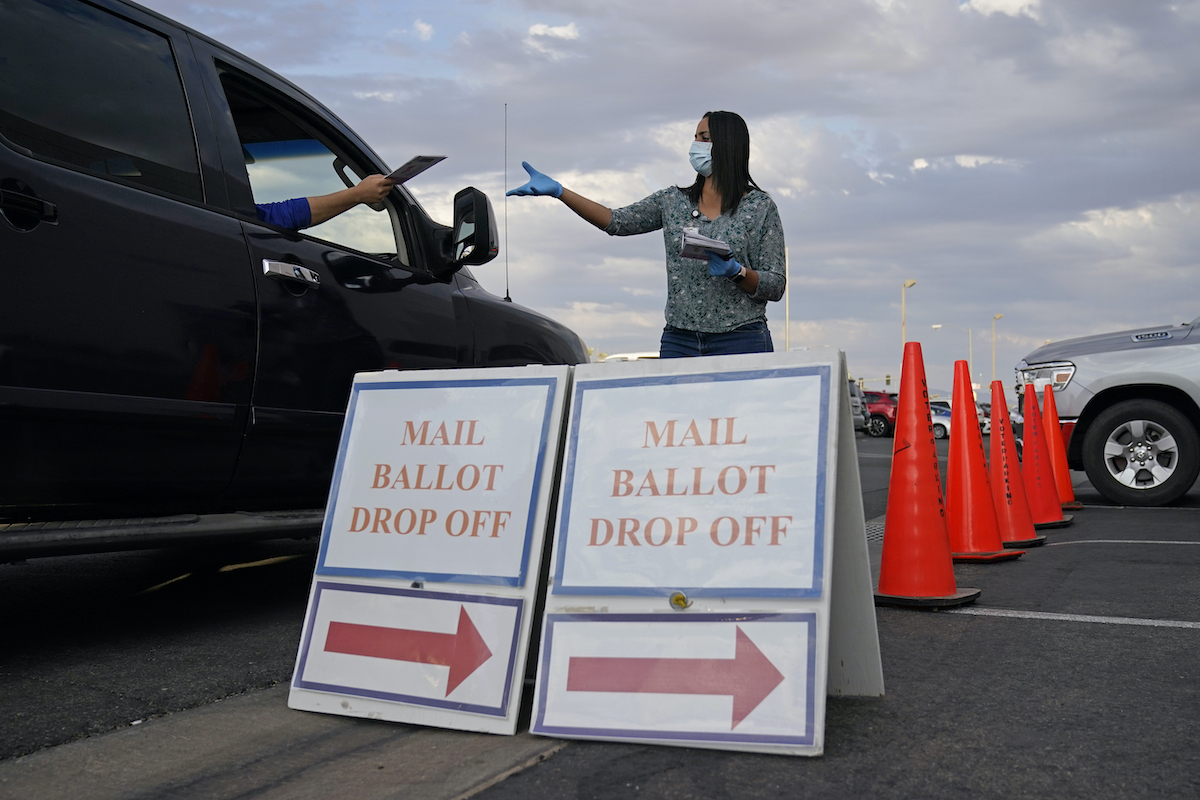 mail ballot drop off in Las Vegas 11-2-2020