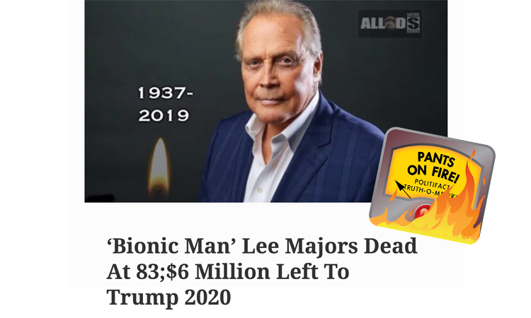 Lee Majors death hoax
