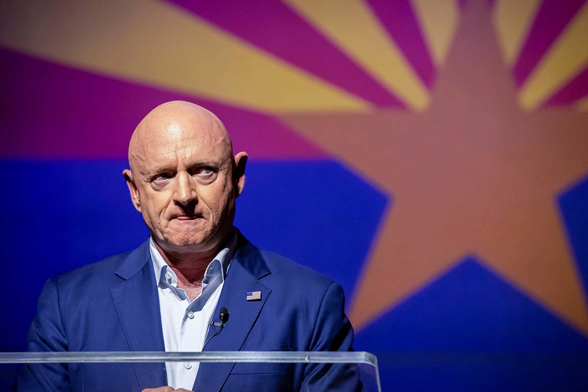Sen. Mark Kelly, D-Ariz., in Tucson, Ariz., 11-8-2022