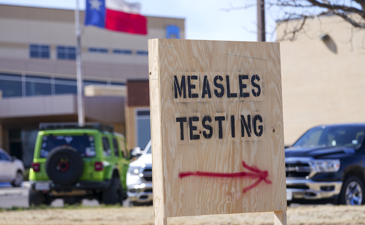 Measles testing site in Texas 02-21-25