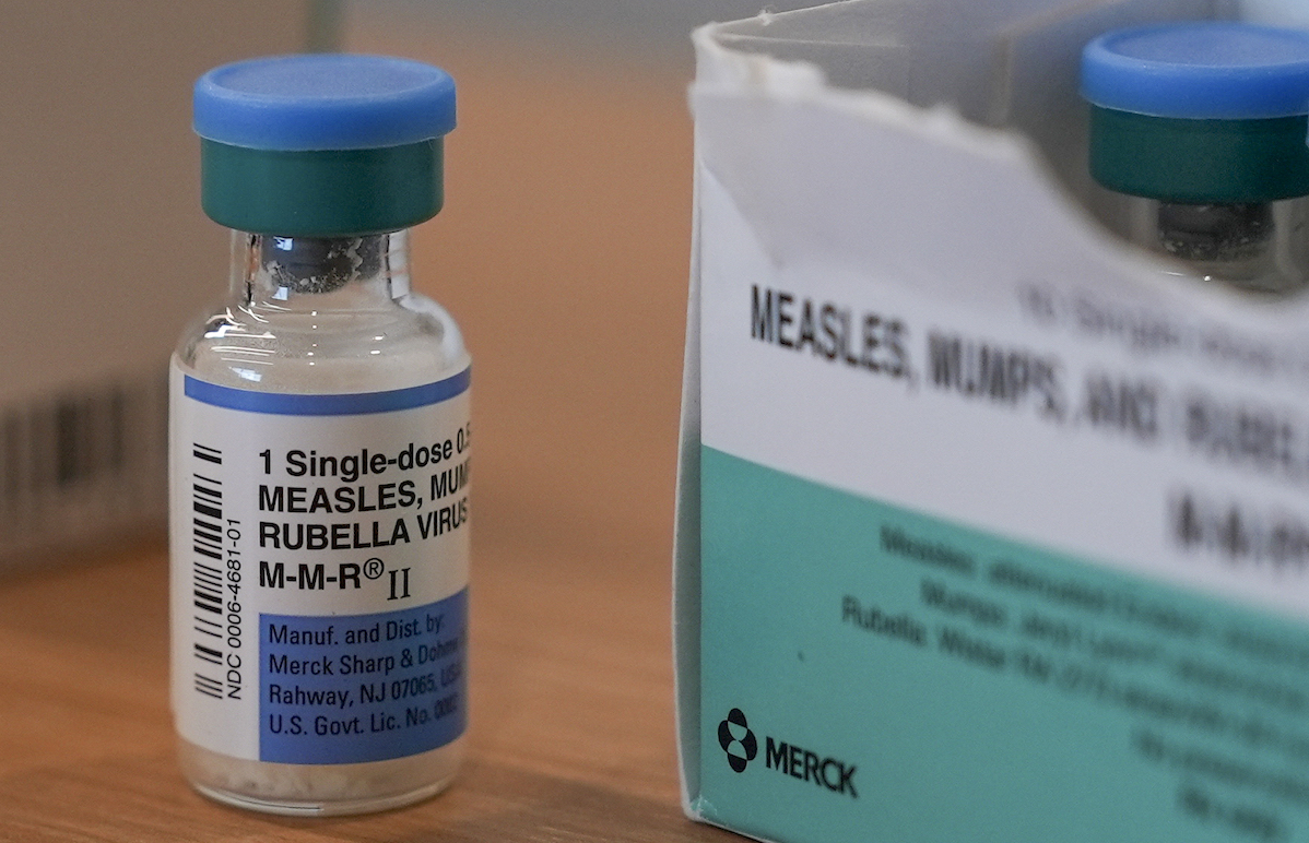 Measles vaccine vial