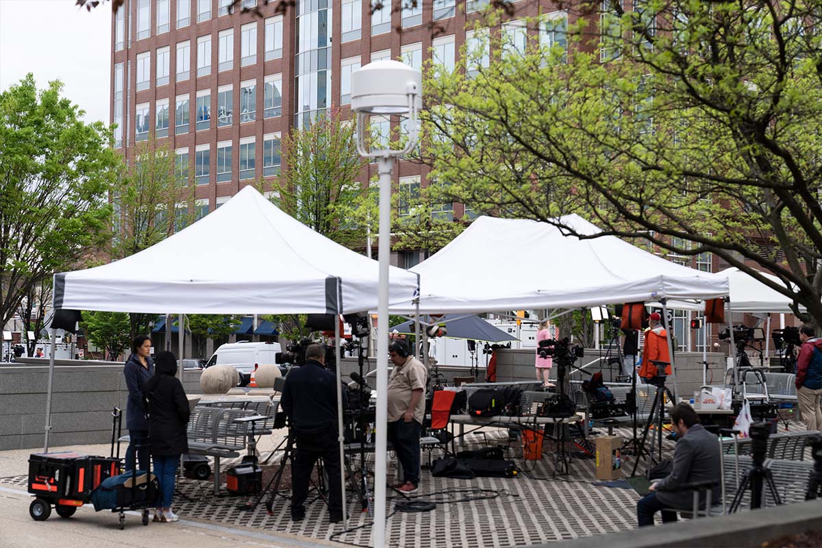 Media gaggle Dominion-Fox lawsuit 4-17-2023