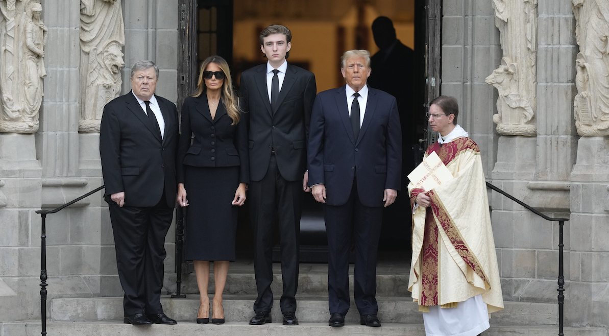 Melania Trump at mother's funeral, 1-18-24