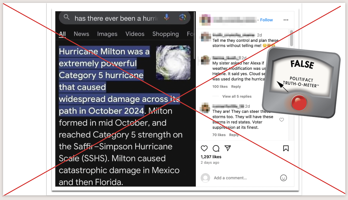 Hurricane Milton screenshot, 10-8-2024