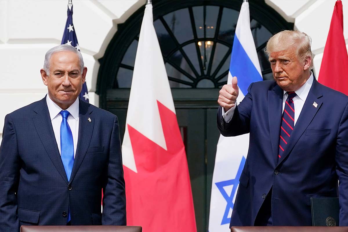 Donald Trump and Benjamin Netanyahu, September 2020