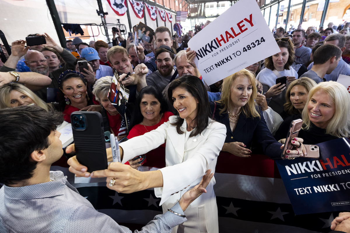 Nikki Haley on Feb. 15, 2023 in S.C.
