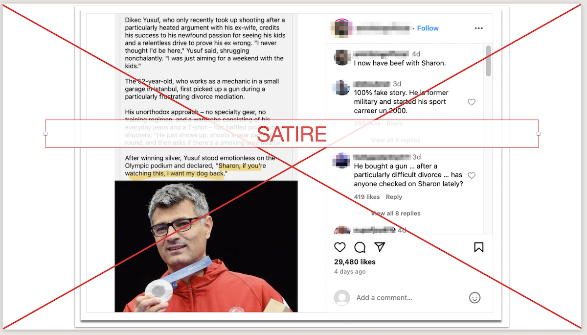 Olympics satire screenshot