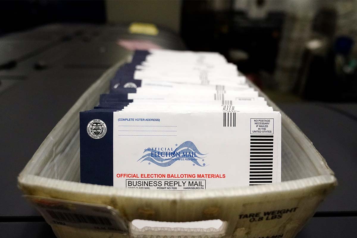 Mail-in ballots in West Chester, Pa., 2020