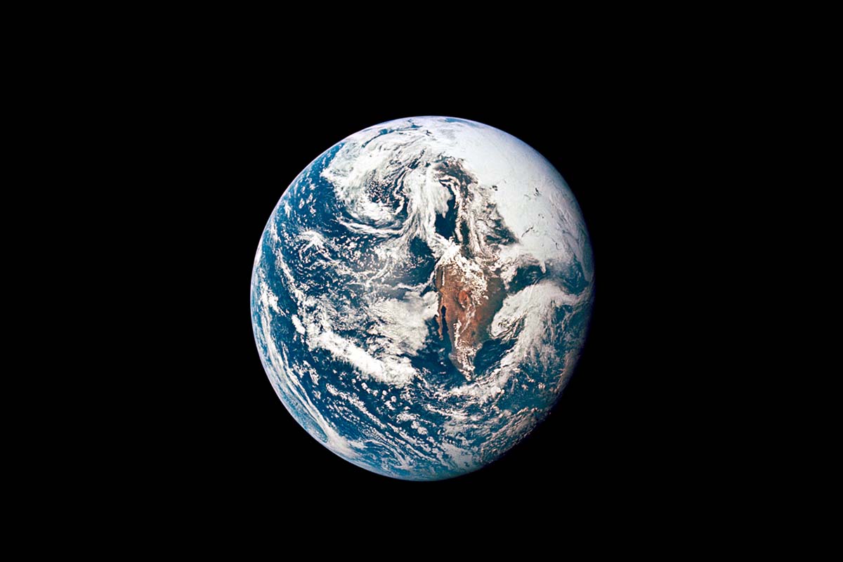 Planeta Tierra, fotografiado desde el espacio en 1969