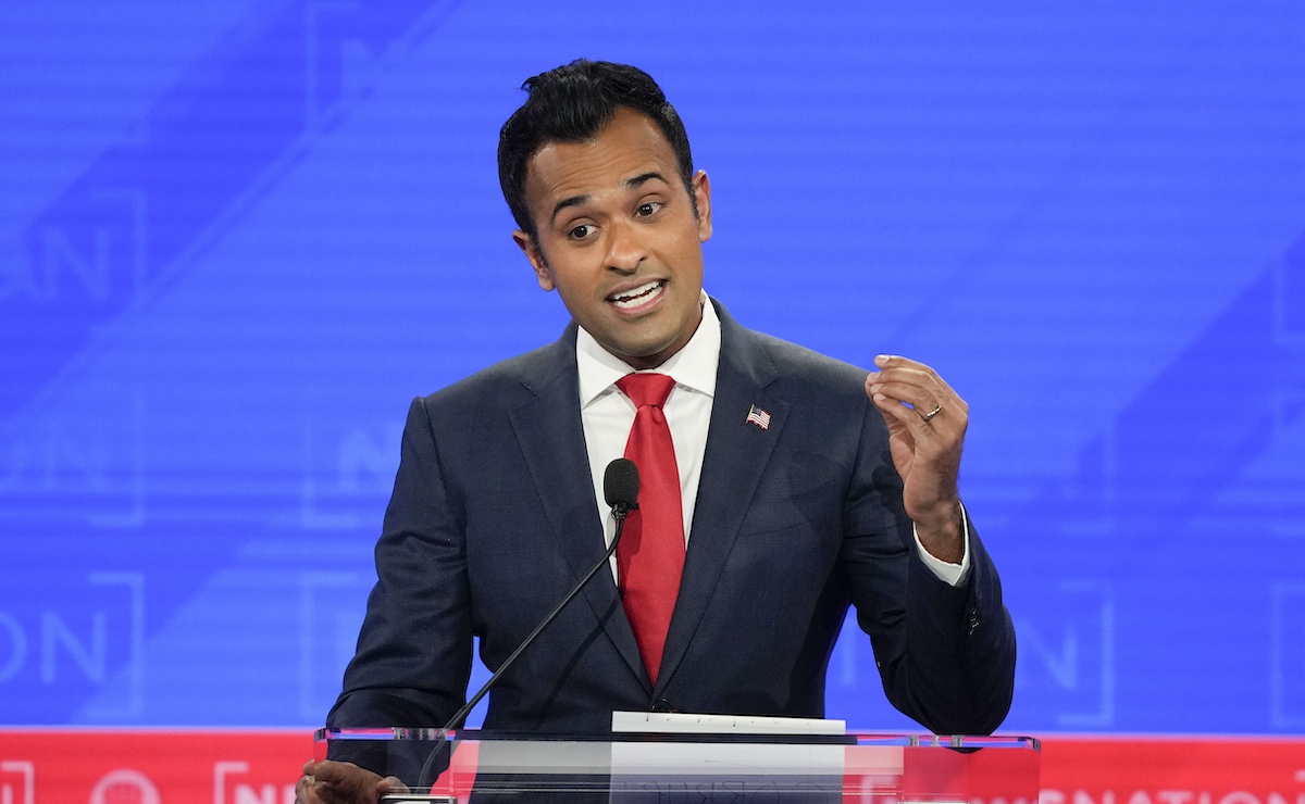 Vivek Ramaswamy at GOP debate in Tuscaloosa, Ala., 12-6-2023