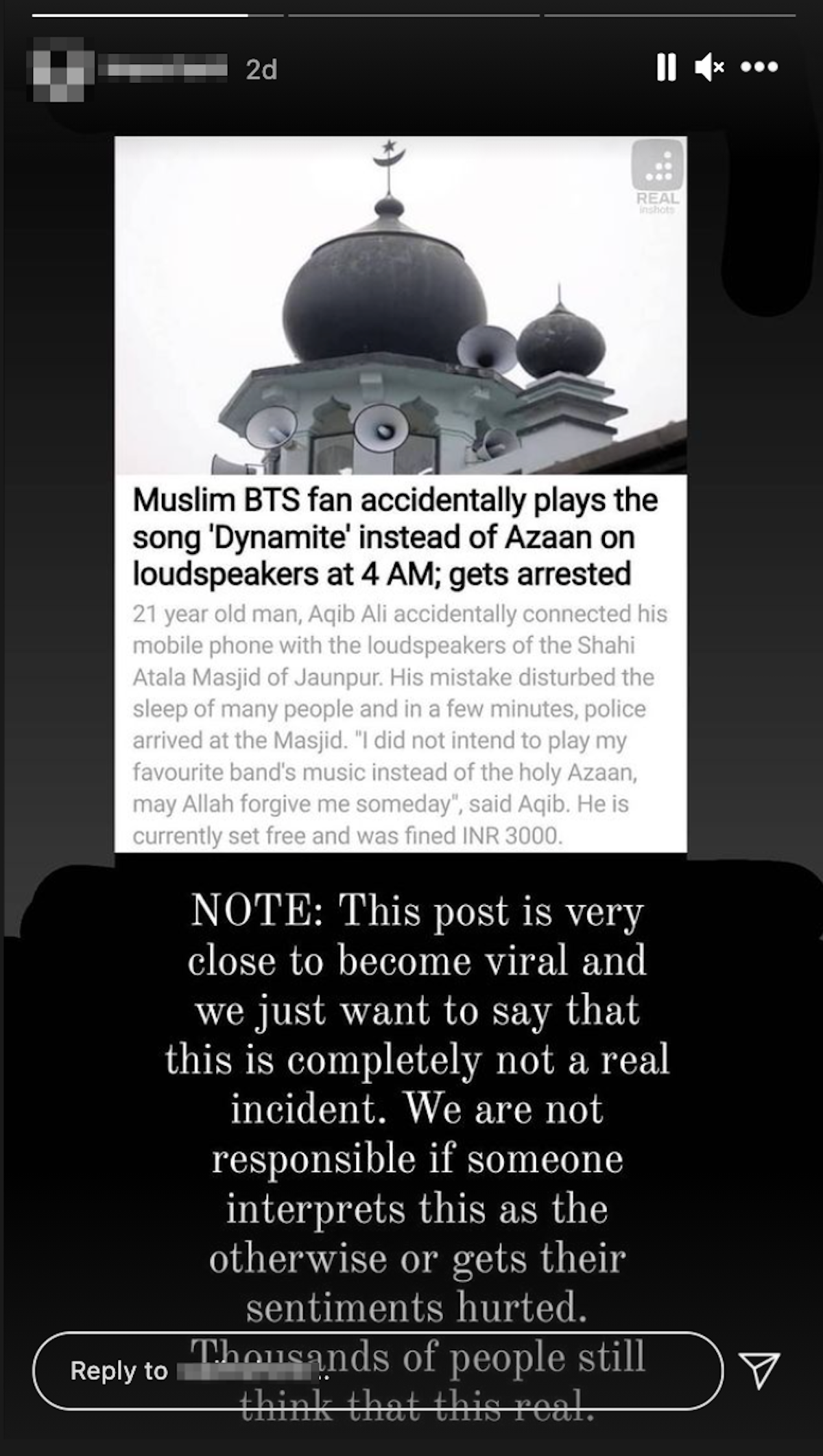 Realinshot Instagram post correction