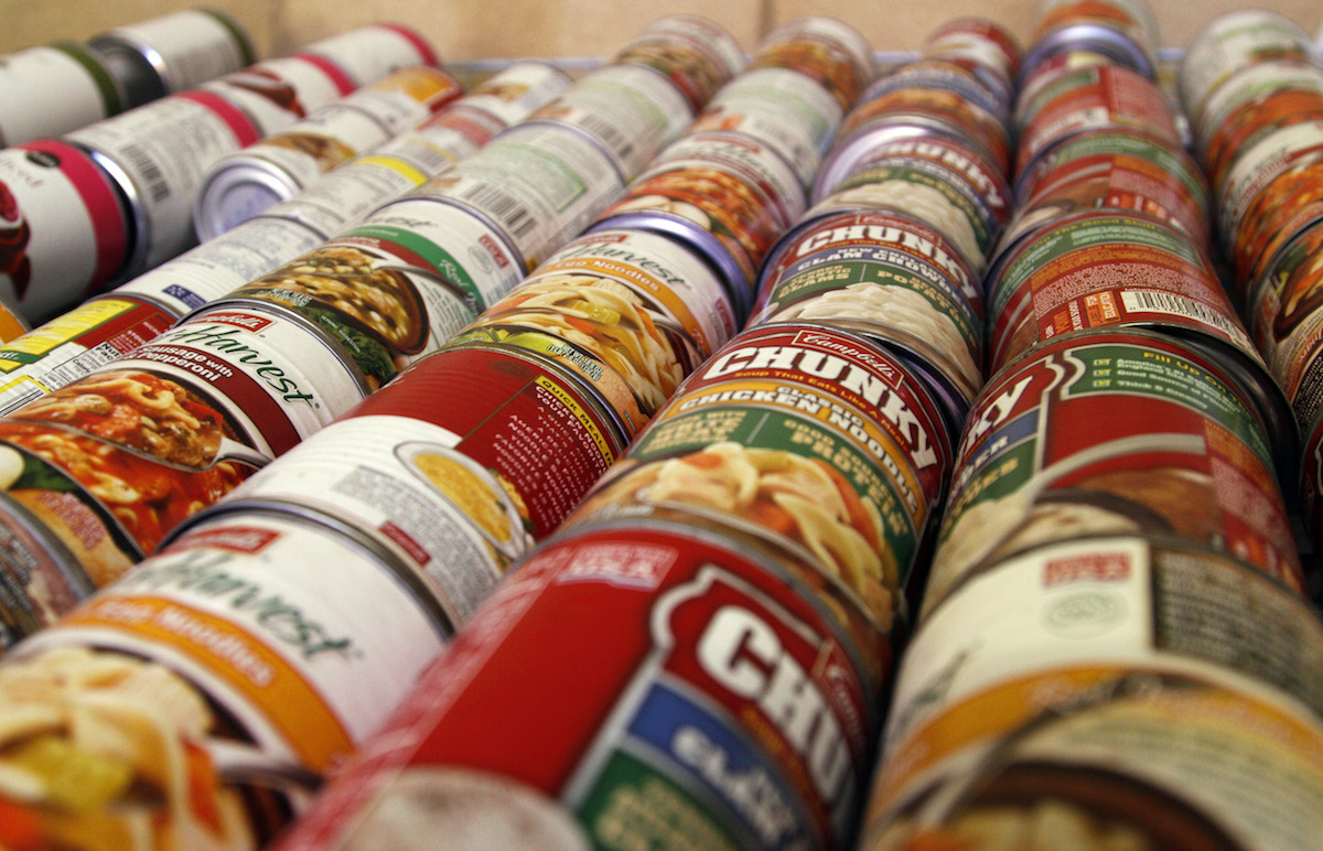Soup cans file photo