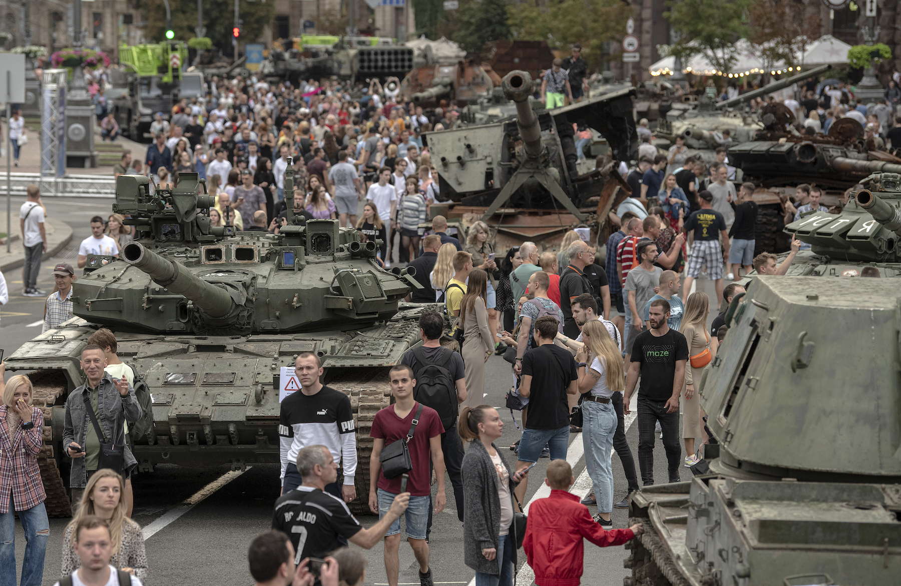 Russian tanks in Ukraine on Aug. 20, 2022. (AP)
