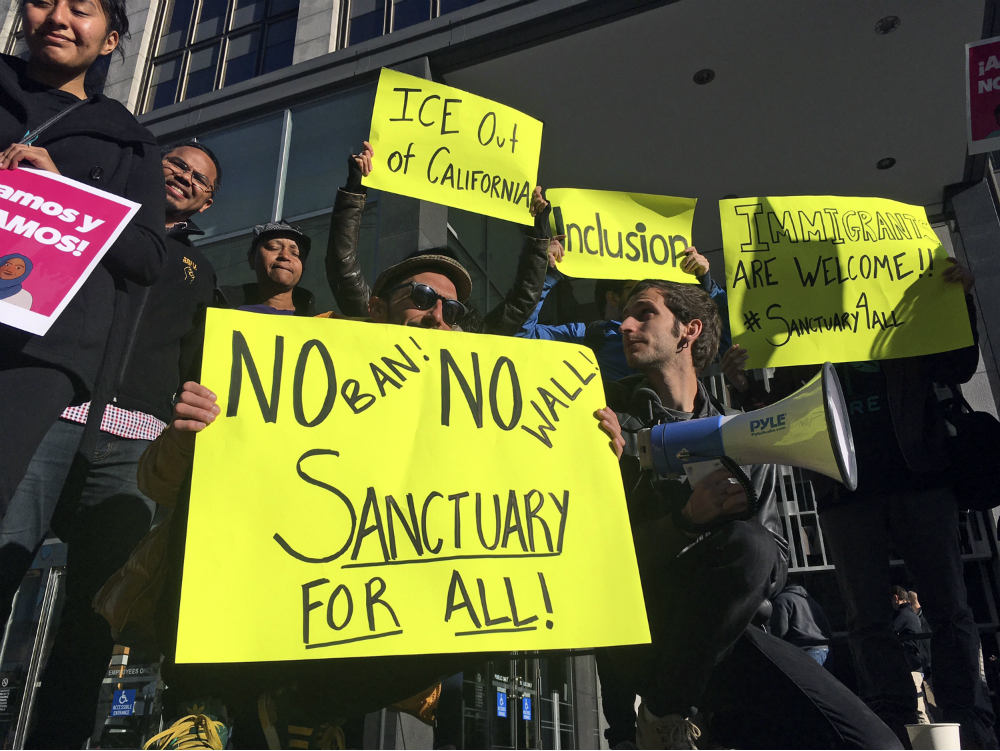 Sanctuary protest California