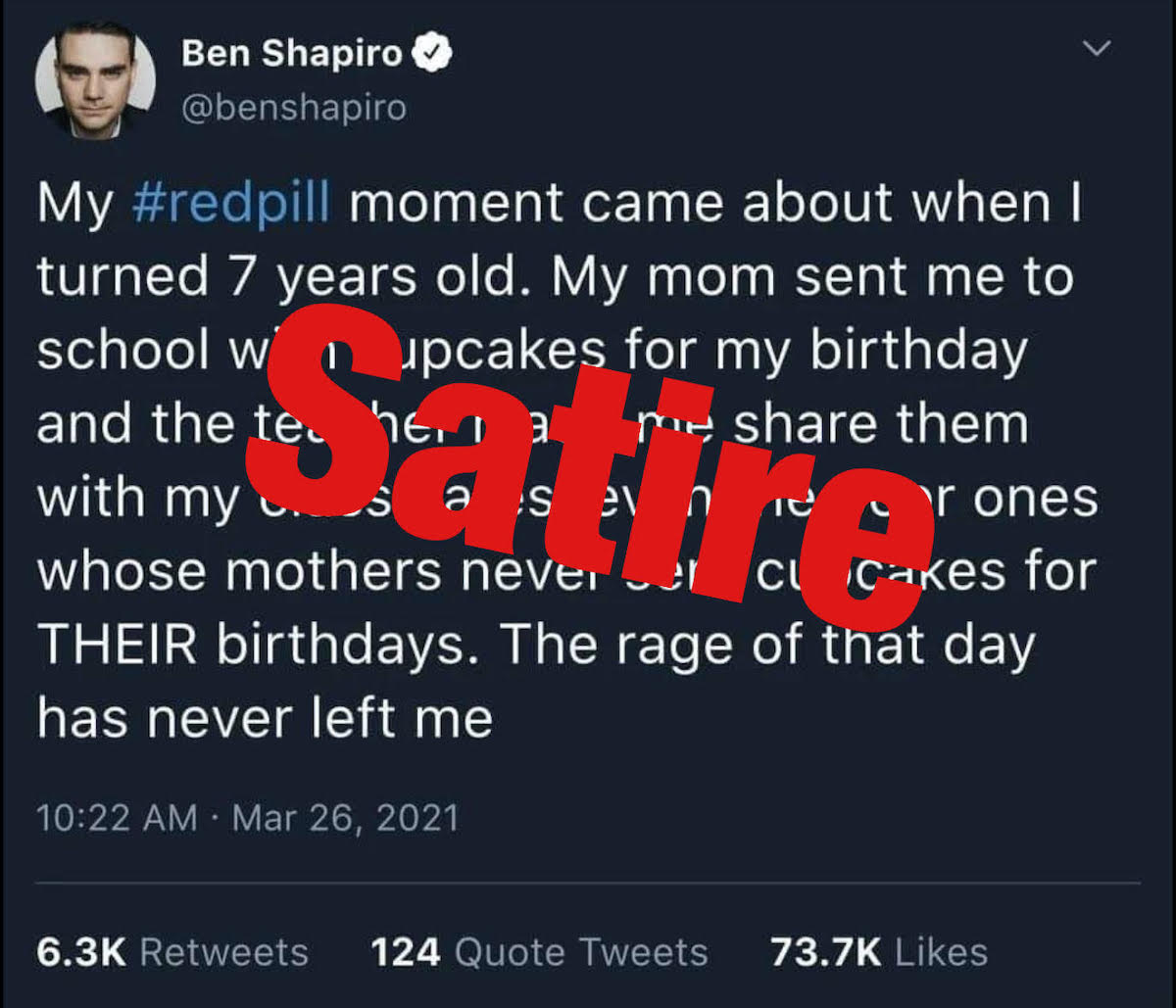 ben shapiro fake tweet