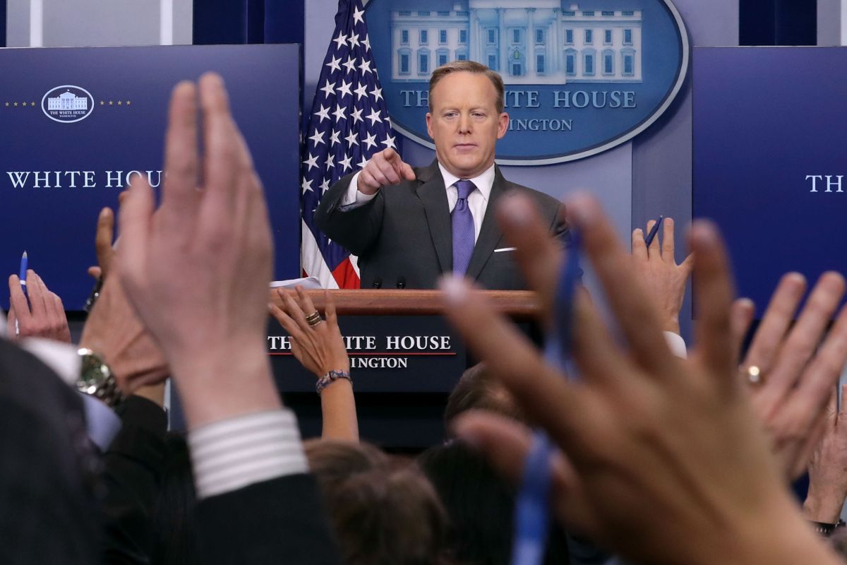Photo Sean Spicer presser