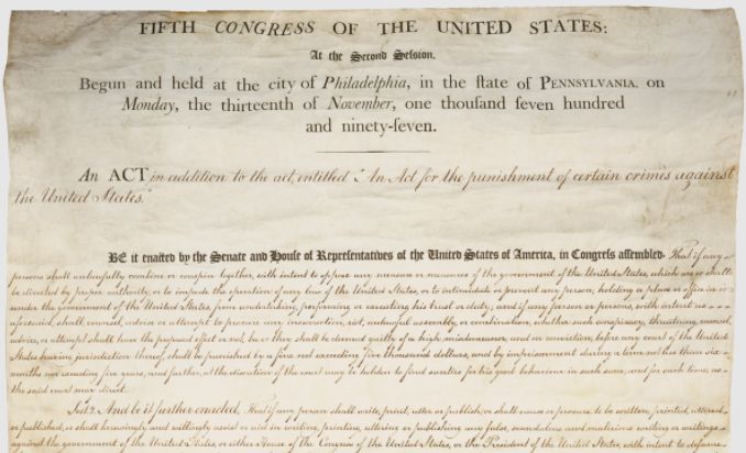 Sedition Act of 1798