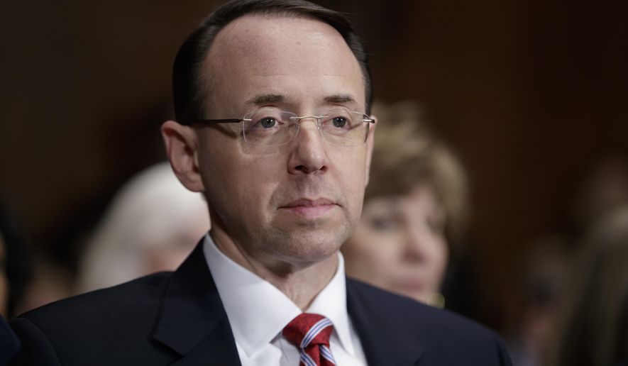 Rod Rosenstein at his confirmation hearing March 17, 2017