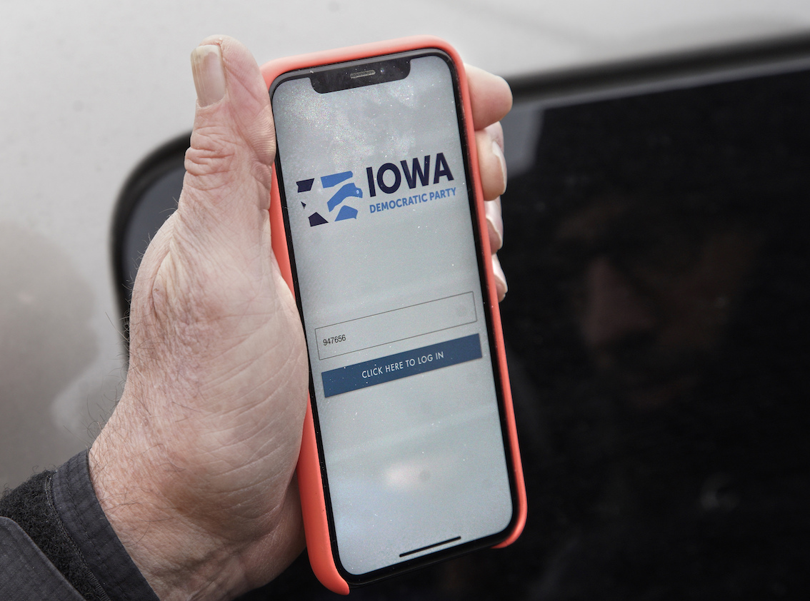 Iowa caucus app shadow