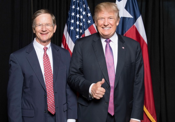 Lamar Smith with Donald Trump