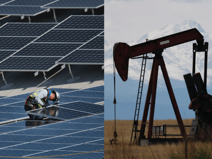 Solar vs oil jobs photo