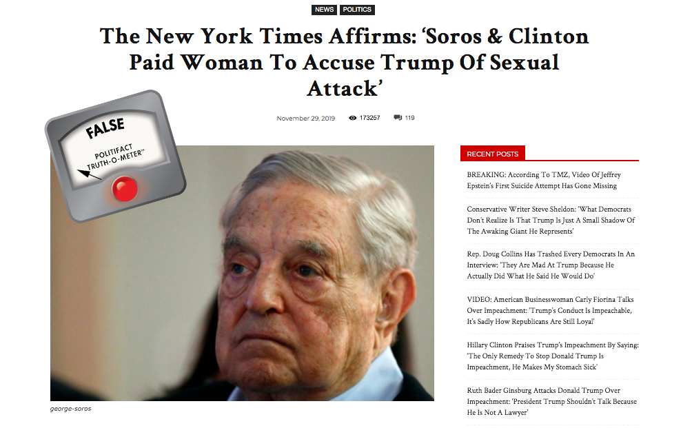 Soros/Clinton/Me Too hoax