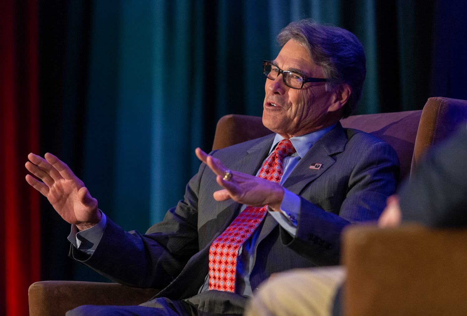 Rick Perry, speaking in Austin