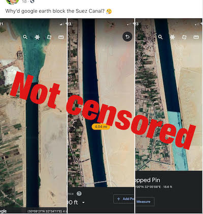 suez canal google earth