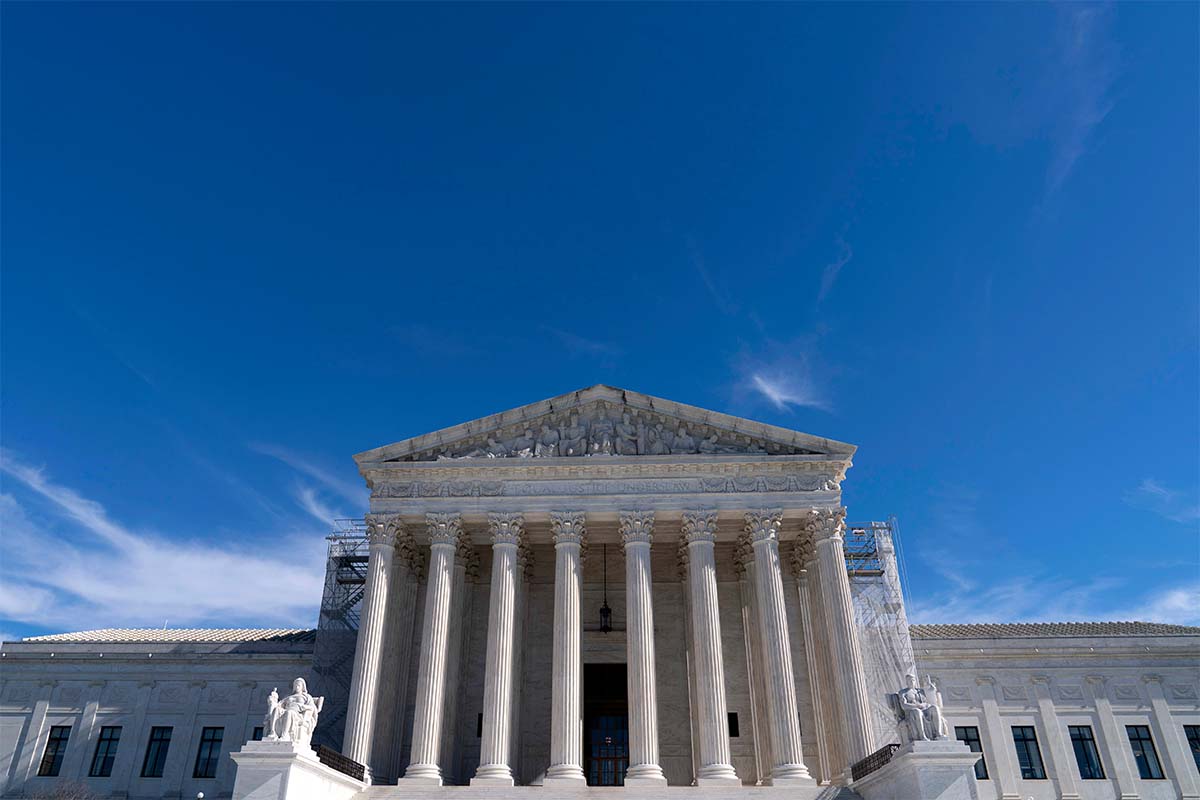 Supreme Court building in Washington, 2-7-2024
