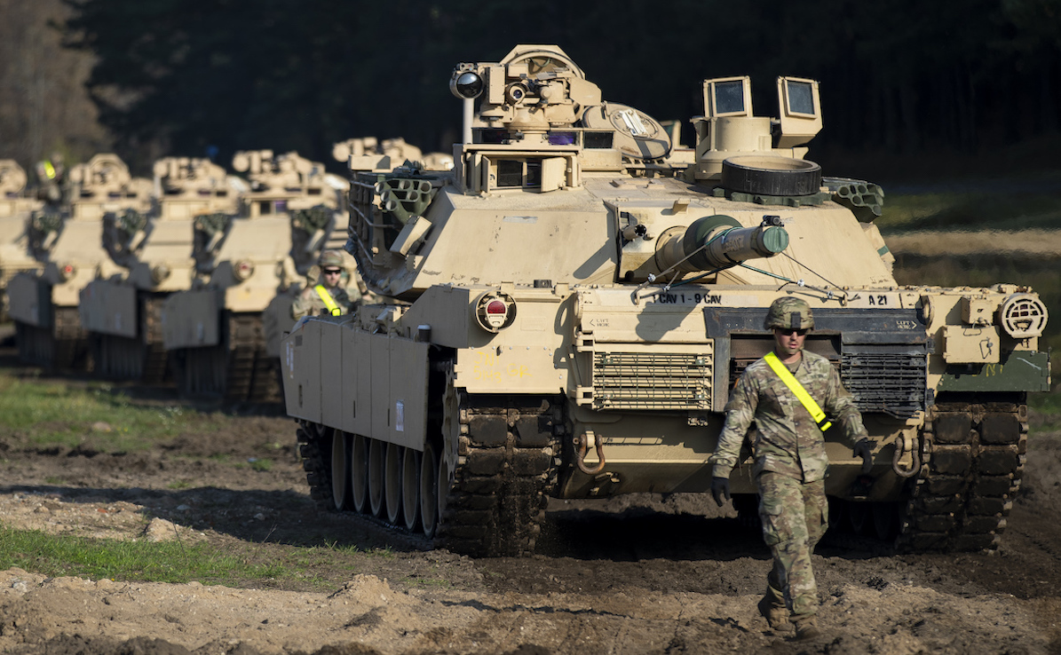 Abrams tanks in Lithuania in 2019
