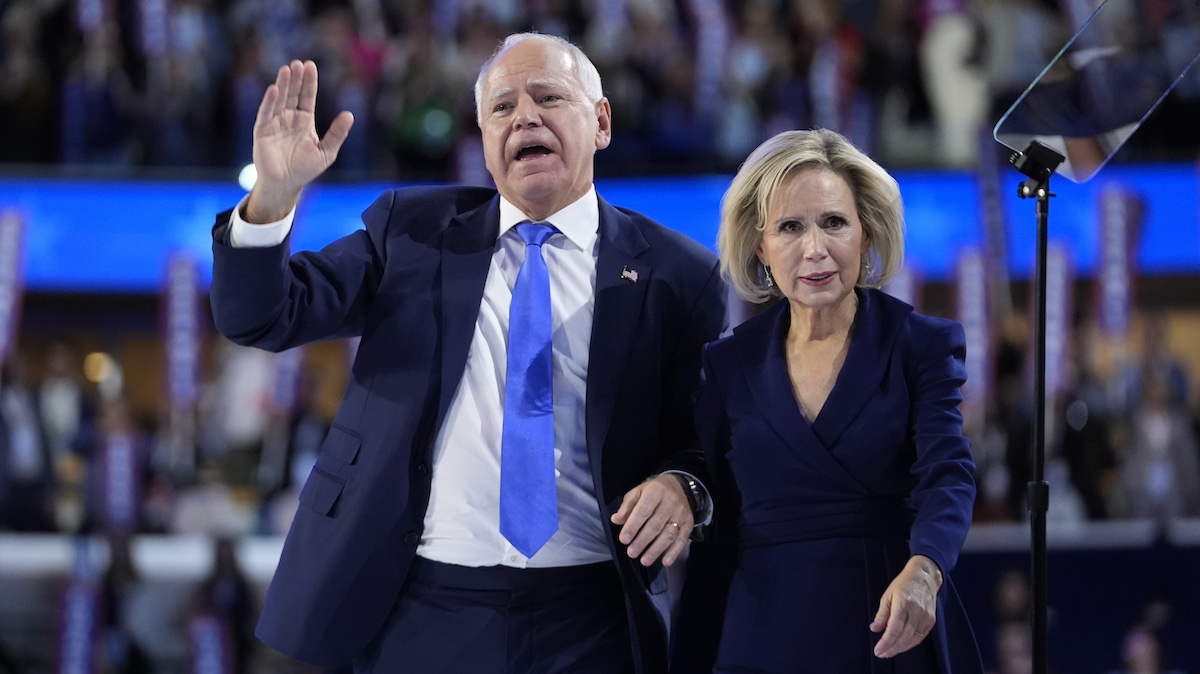 Minnesota Gov. Tim Walz and Gwen Walz at the DNC,8-21-2024