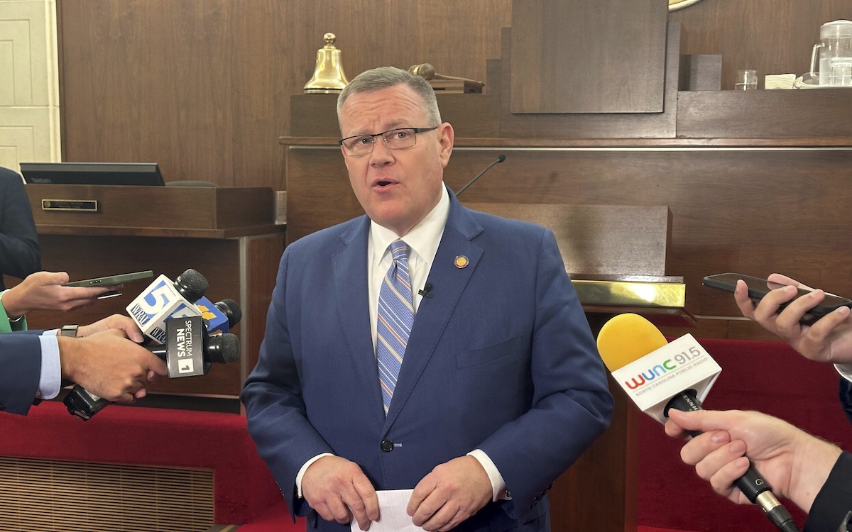 North Carolina House Speaker Tim Moore at the Legislative Building in Raleigh, N.C., 9-11-2024