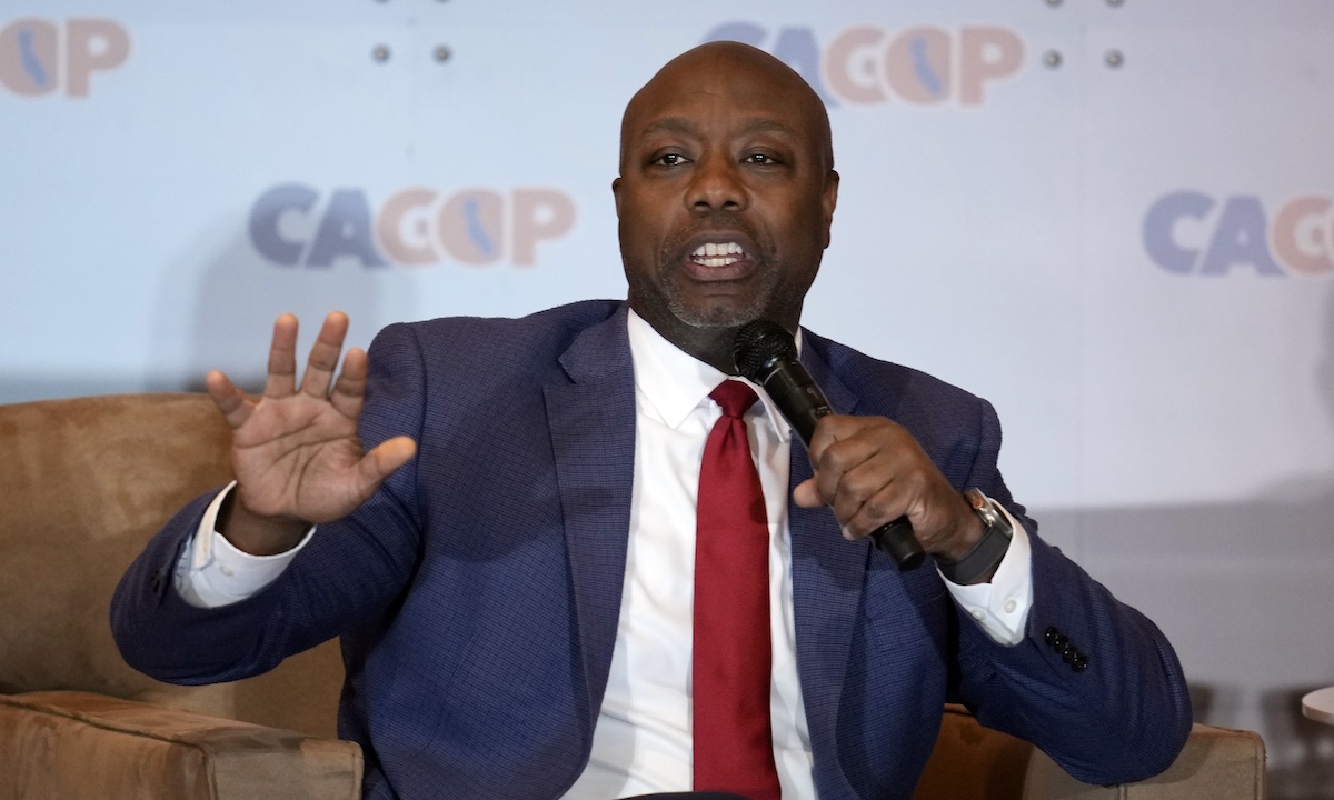 Tim Scott in Anaheim, Calif., 9-29-2023