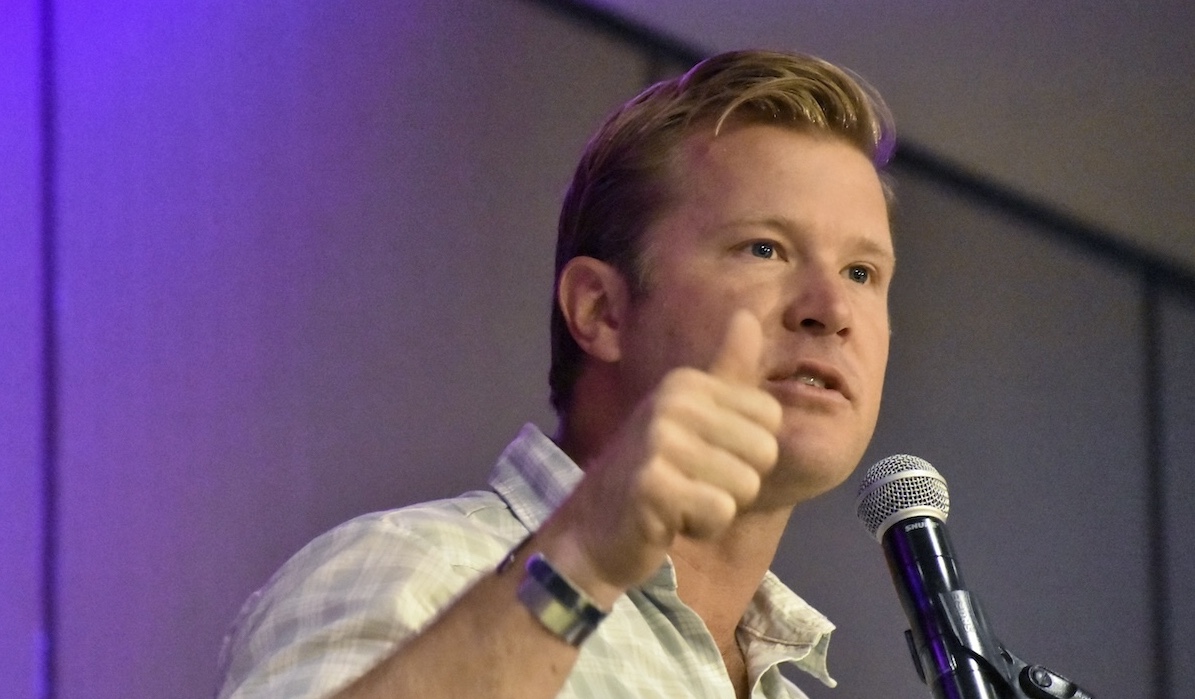 Republican U.S. Senate candidate Tim Sheehy in Billings, Mont., 9-4-2024