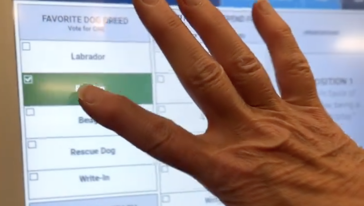 Touchscreen screenshot