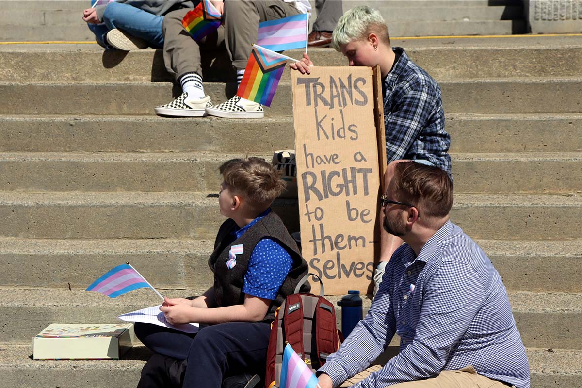 Transgender rights rally in Columbia, S.C., 3-29-2023