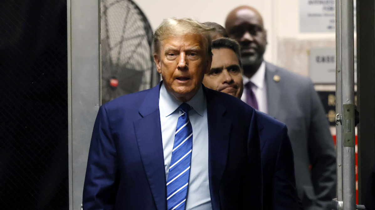 Donald Trump at Manhattan courthouse, 4-16-2024