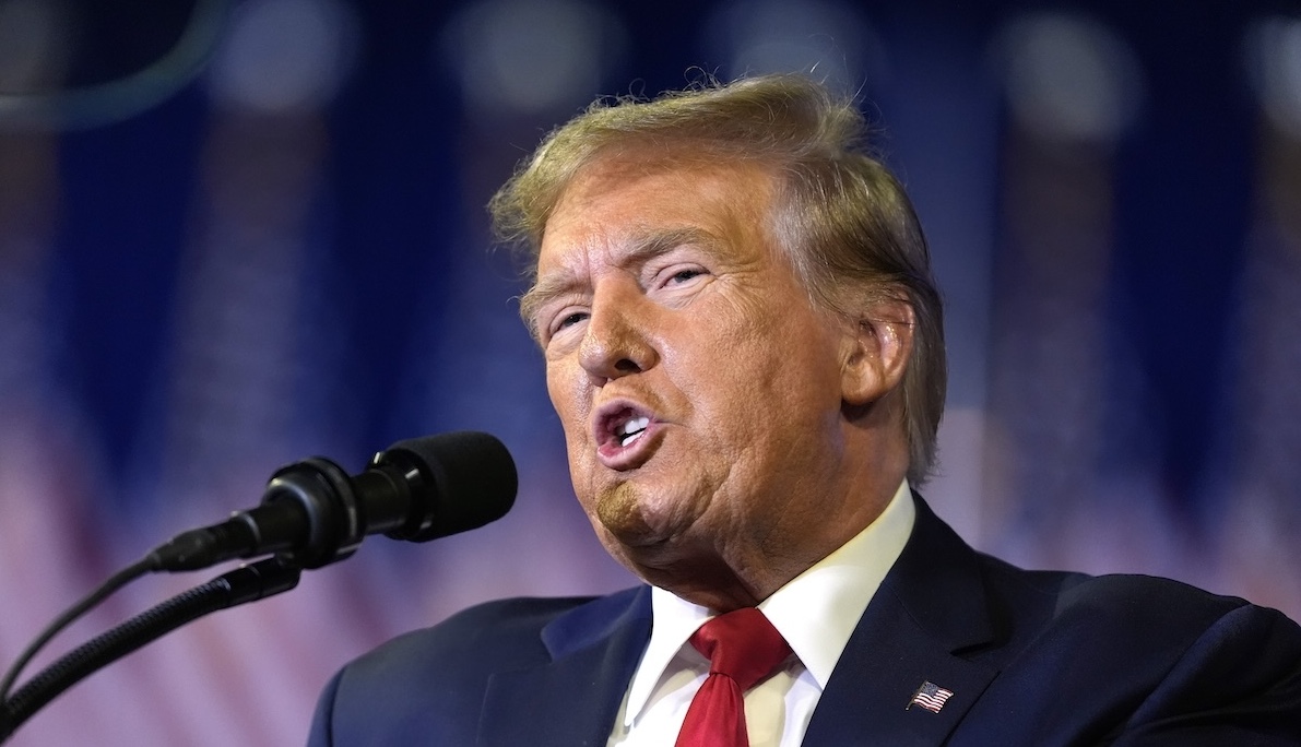 Donald Trump for abortion announcement story, rally in Conway, S.C., 2-10-2024